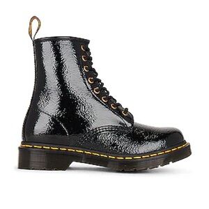 Dr. Marten Black Patent Leather Lace-Up Boots